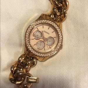 Rose Gold Fossil Watch